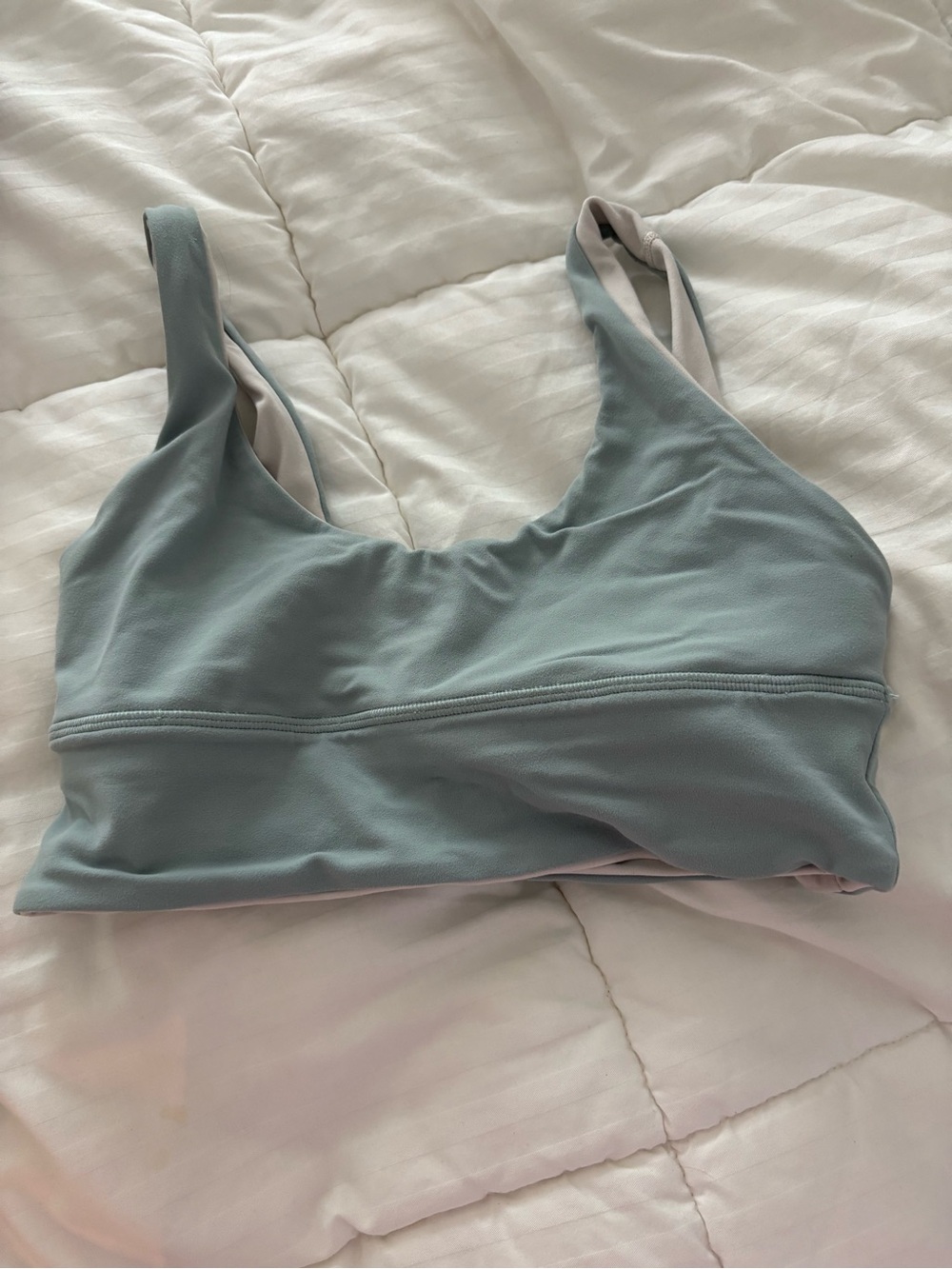 lululemon athletica Light Blue Scoop Sports Bra